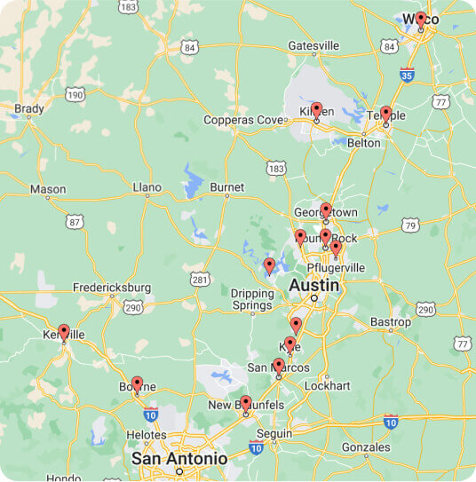 Pizza Franchises along the Austin - Killeen - Waco I-35 corridor